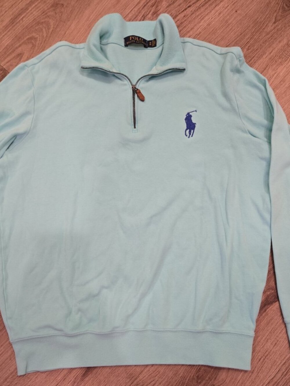 Vintage Polo Ralph Lauren Quarter-Zip Turquoise Sweater